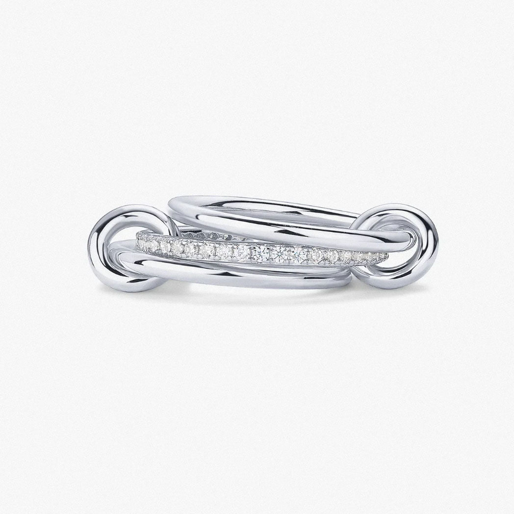 Sculpted Dual Band – Pavé Accent for Elevated Style