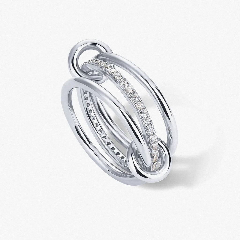 Sculpted Dual Band – Pavé Accent for Elevated Style
