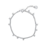 Women's Dotted Charm Bracelet - Playful Polka Dot Design in Sterling Silver-Bracelets-Admires Jewellery-Silver-Admires Jewellery