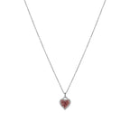 Women’s Heart Pendant Necklace with Pink and White Stones – Blush Tone-Necklace-Admires Jewellery-Silver-Admires Jewellery