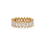 Women’s Marquise-Cut Band Ring – Vintage Glam Design in Stainless Steel-Rings-Admires Jewellery-16-Gold-Admires Jewellery