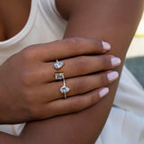 Women’s Pear-Shaped Statement Ring – Elegant Crystal Design in Stainless Steel-Rings-Admires Jewellery-Admires Jewellery