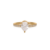 Women’s Pear-Shaped Statement Ring – Elegant Crystal Design in Stainless Steel-Rings-Admires Jewellery-16-Gold-Admires Jewellery