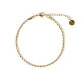 Women's Twisted Chain Bracelet - Elegant Blessed Design in Sterling Silver-Bracelets-Admires Jewellery-Gold-Admires Jewellery