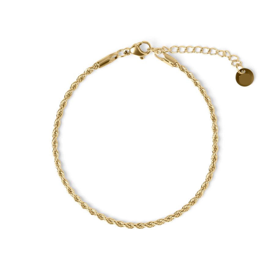Women's Twisted Chain Bracelet - Elegant Blessed Design in Sterling Silver-Bracelets-Admires Jewellery-Gold-Admires Jewellery
