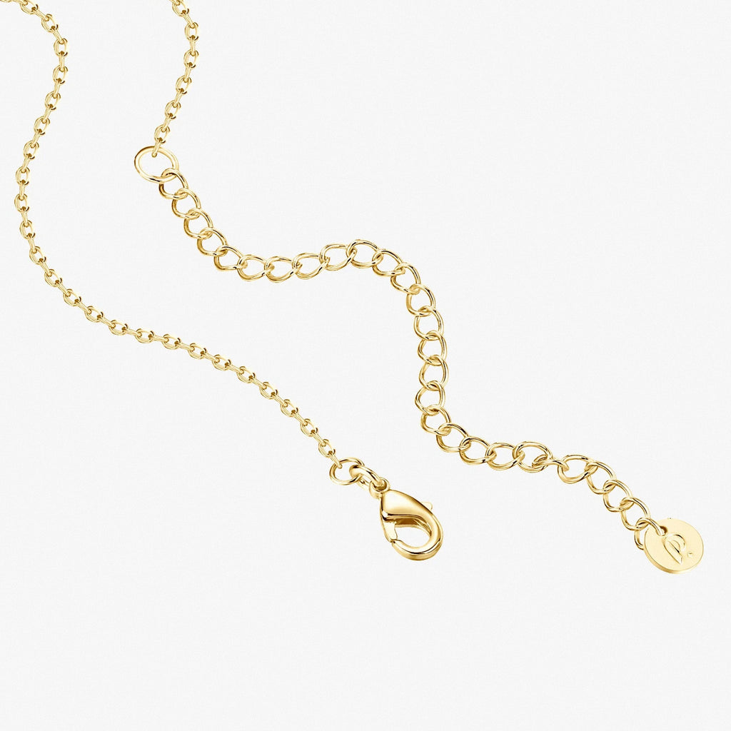 Simple gold cubic zirconia chain necklace – minimalist jewellery design