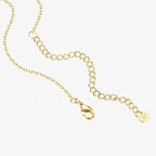 Simple gold cubic zirconia chain necklace – minimalist jewellery design