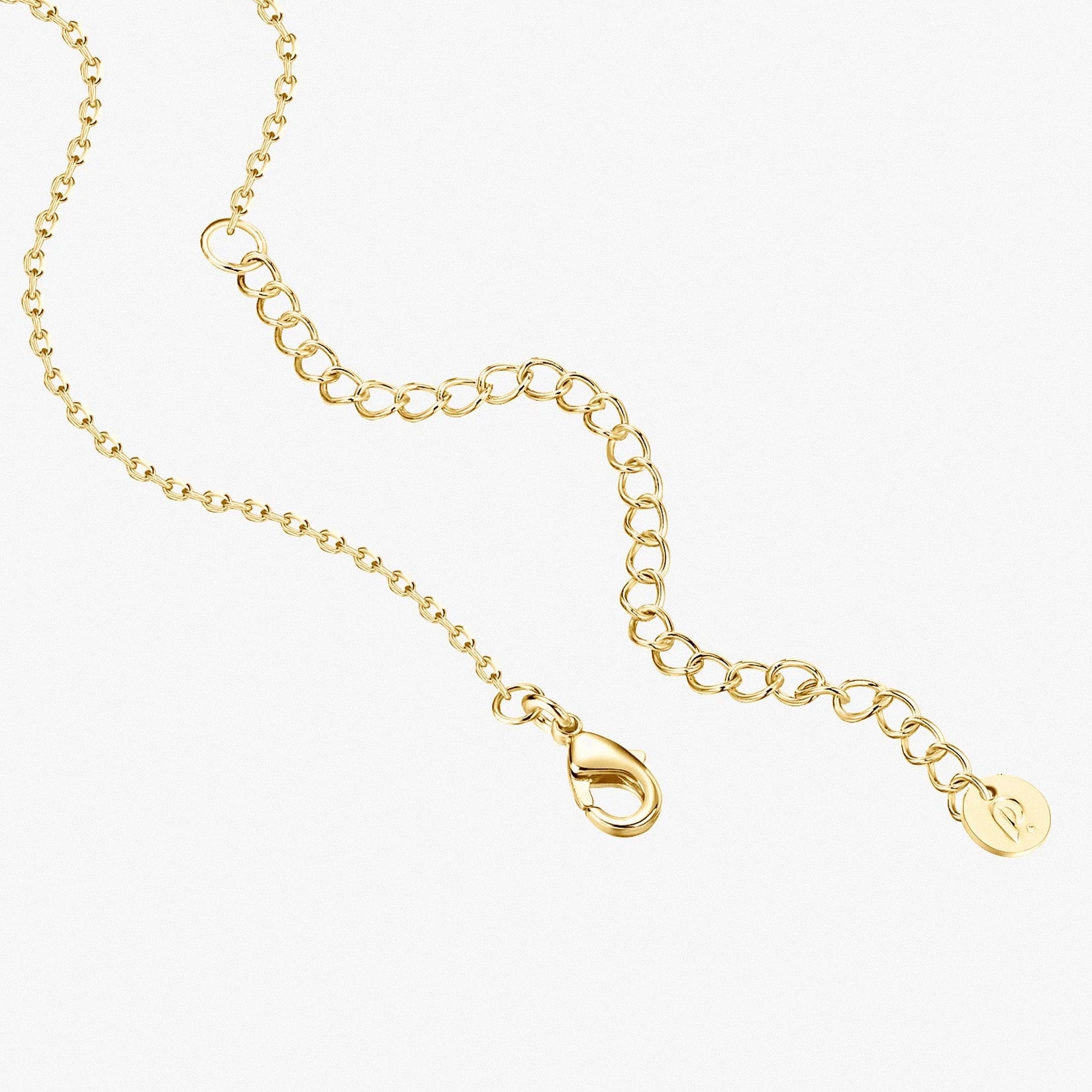 Simple gold cubic zirconia chain necklace – minimalist jewellery design